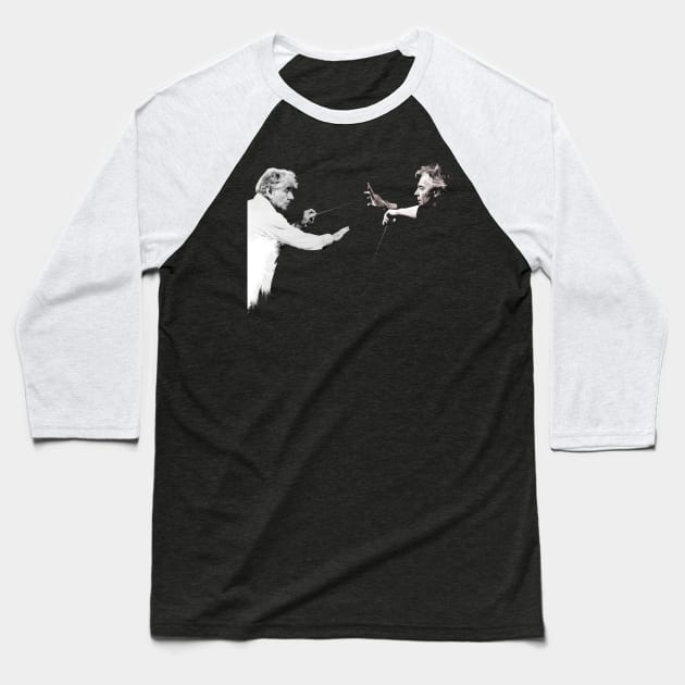 Karajan vs Bernstein Baseball T-Shirt by vivalarevolucio